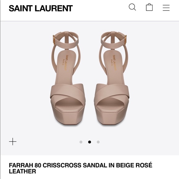SALEYves Saint Laurent Farrah80 Crossover Sandal - Picture 2 of 8